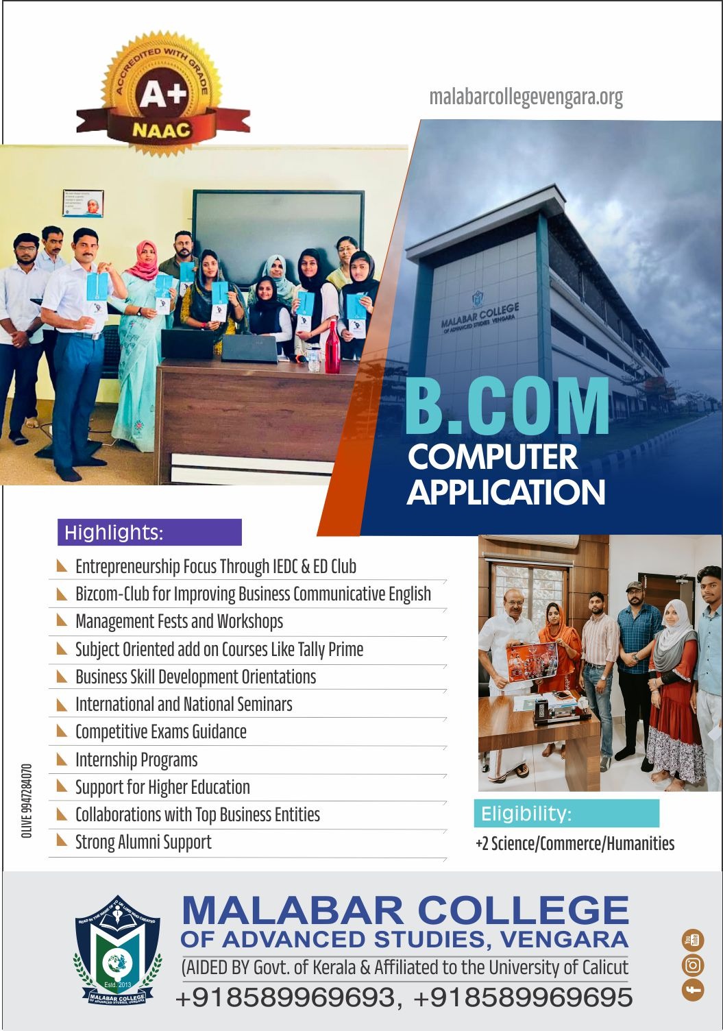 Malabar College of Advanced Studies.